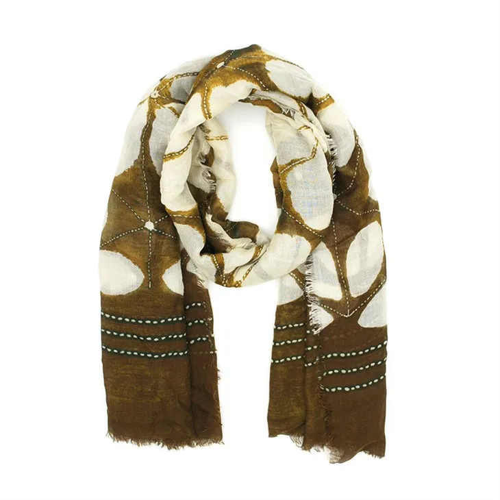 Szalik z nadrukiem kwiatowym S017