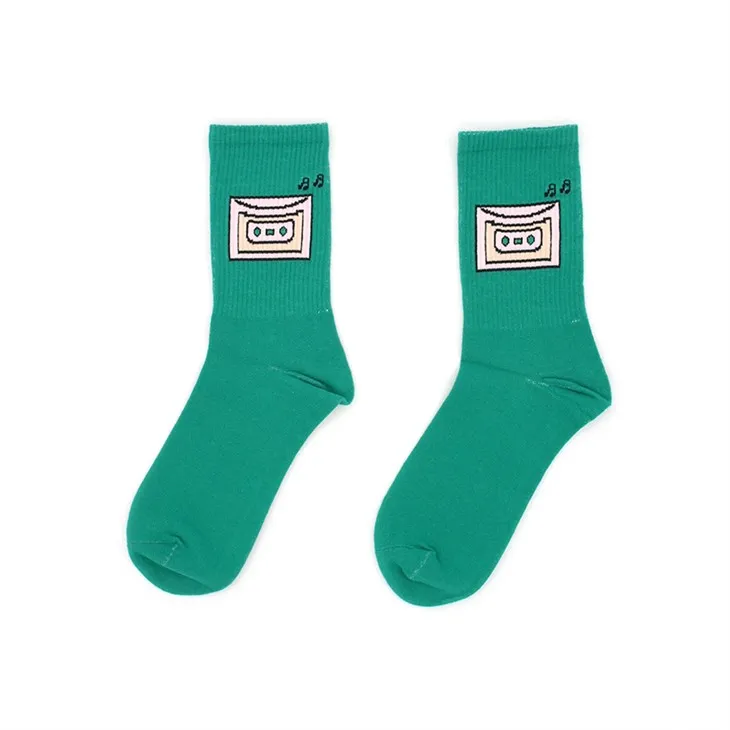 Zielone skarpetki z kreskówek