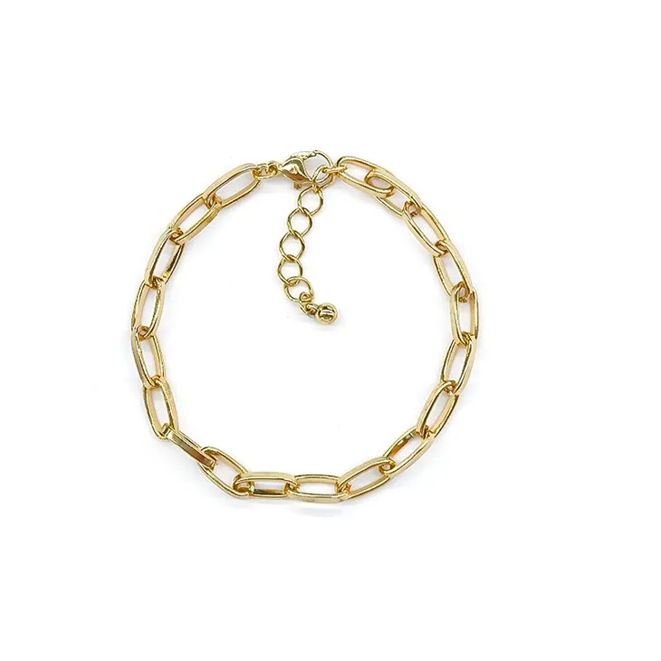 Złota puchata bransoletka