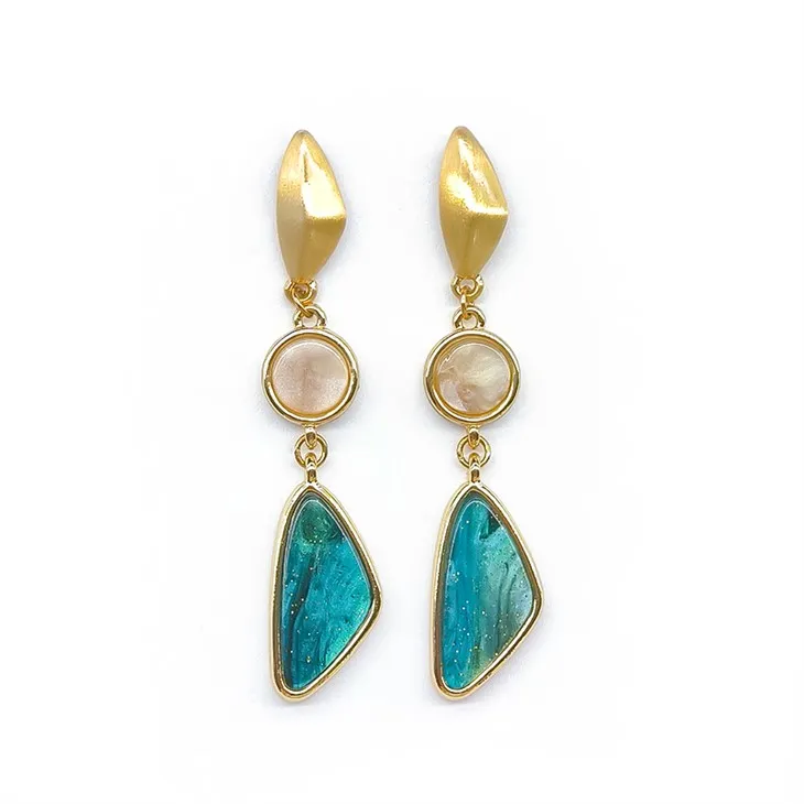 Damskie kolczyki w kształcie oceanu